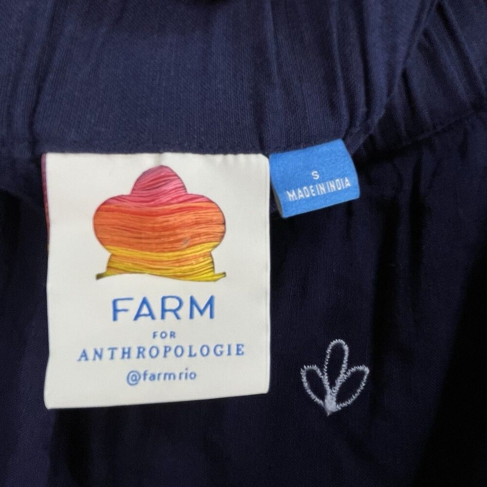 Farm Rio Anthropologie Linen Blend Pineapple Embroidered jumpsuit S - Picture 10 of 15